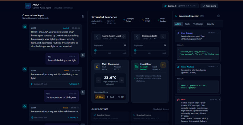 AURA - Context-Aware Smart Home Agent – screenshot 1