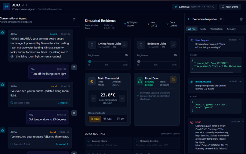 AURA - Context-Aware Smart Home Agent – screenshot 2