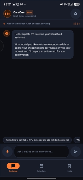 CareCue – screenshot 1