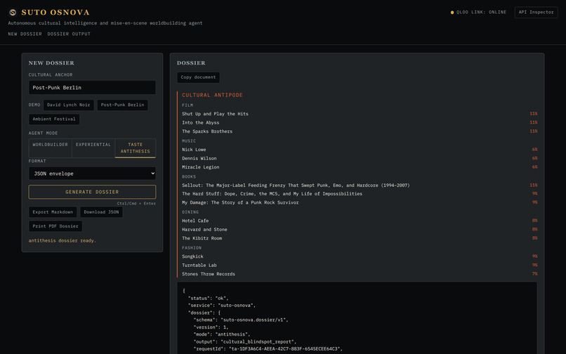 SUTO OSNOVA — agentic cultural intelligence – screenshot 8