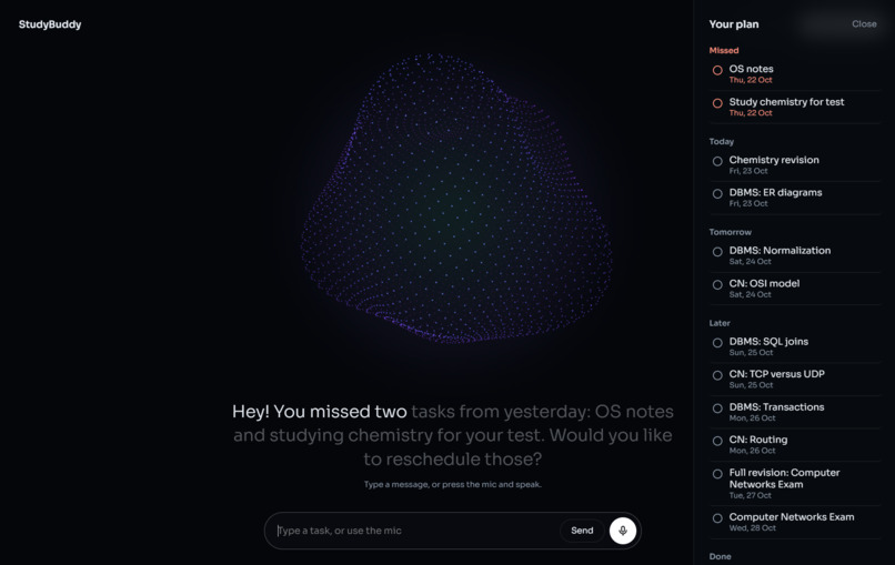 StudyBuddy: An Alexa+ Study Coach That Remembers – screenshot 1