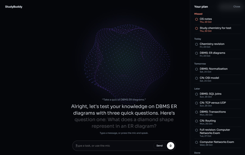 StudyBuddy: An Alexa+ Study Coach That Remembers – screenshot 2