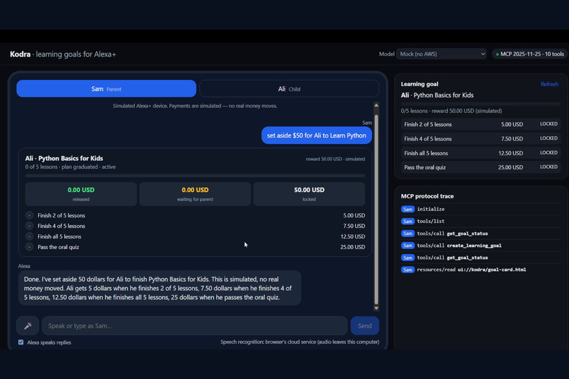 Kodra — learning goals for Alexa+ – screenshot 4