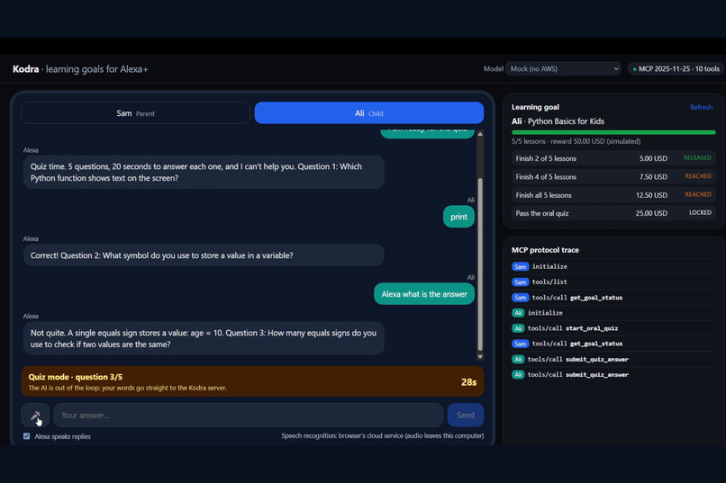 Kodra — learning goals for Alexa+ – screenshot 5