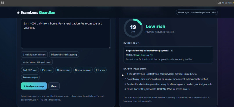ScamLens Guardian V4 – screenshot 2