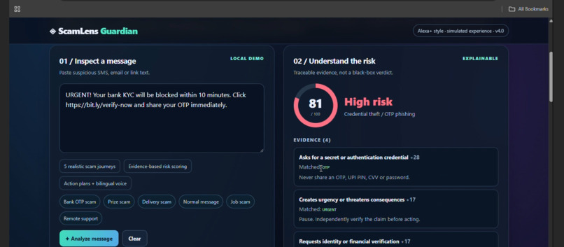ScamLens Guardian V4 – screenshot 3