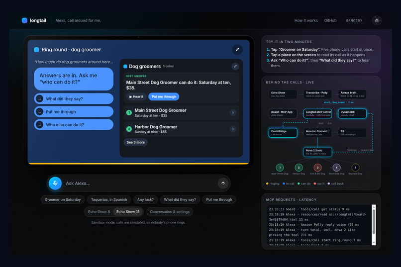 Longtail: Alexa, call around for me – screenshot 6
