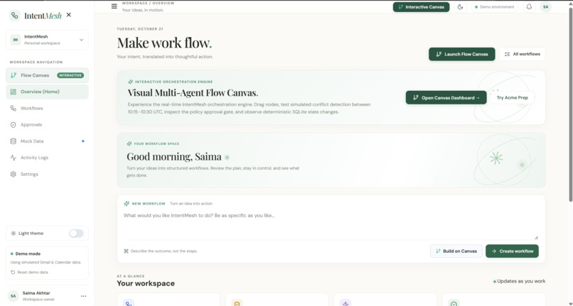 IntentMesh: Intent to Verified Action – screenshot 2
