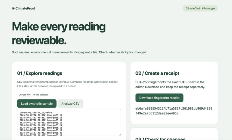 ClimateProof – screenshot 1