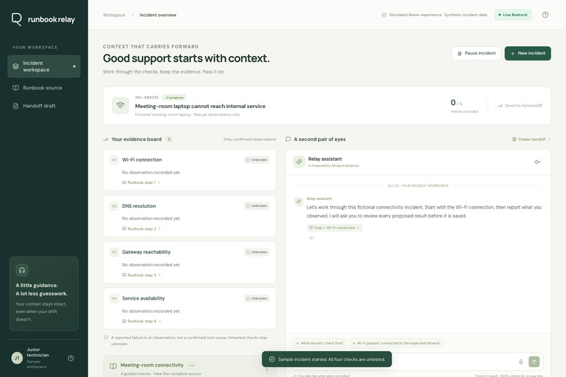 Runbook Relay – screenshot 1