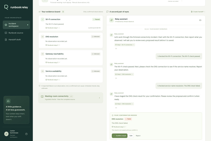Runbook Relay – screenshot 2