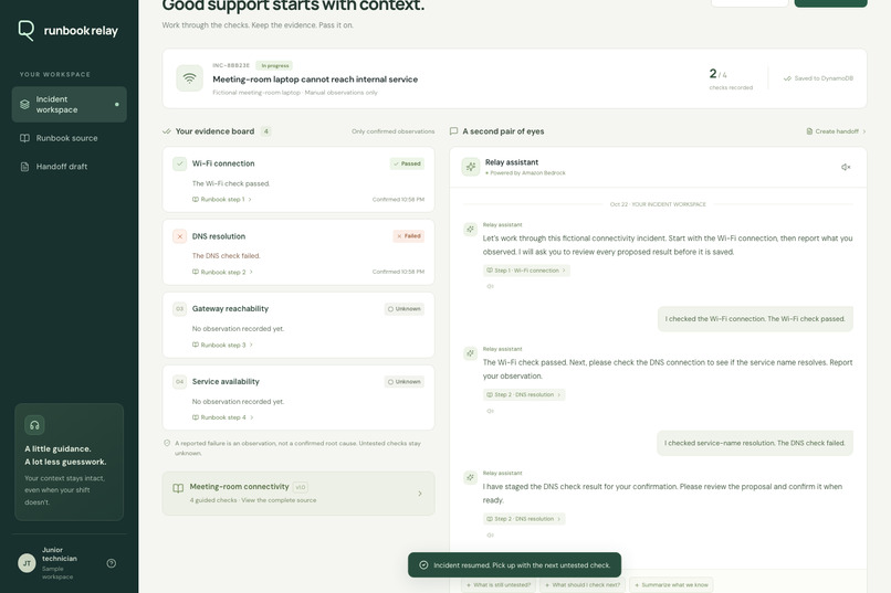 Runbook Relay – screenshot 3