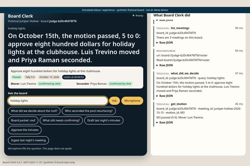Board Clerk for Alexa+ – screenshot 2