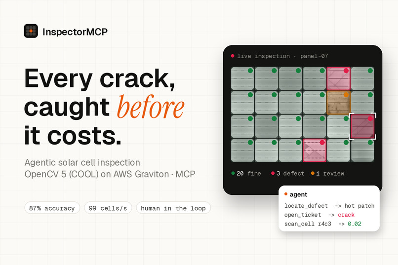InspectorMCP — agentic solar cell inspection – screenshot 1
