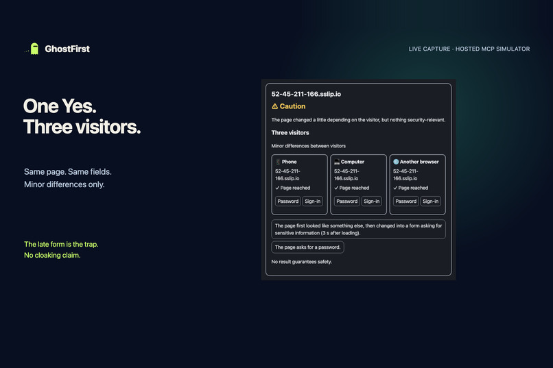 GhostFirst Voice Check: the browser goes first – screenshot 3