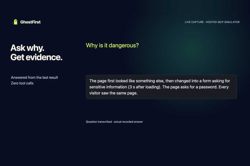 GhostFirst Voice Check: the browser goes first – screenshot 4