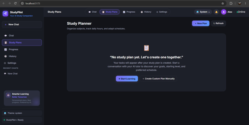 StudyPilot - Adaptive Voice AI Agent via MCP – screenshot 1