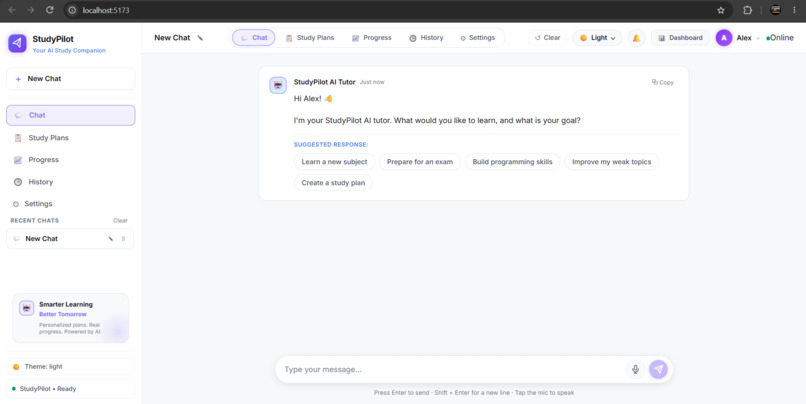 StudyPilot - Adaptive Voice AI Agent via MCP – screenshot 6