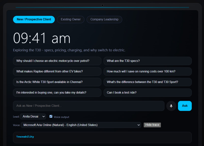 Alexa+ Raptee Ops Agent – screenshot 2