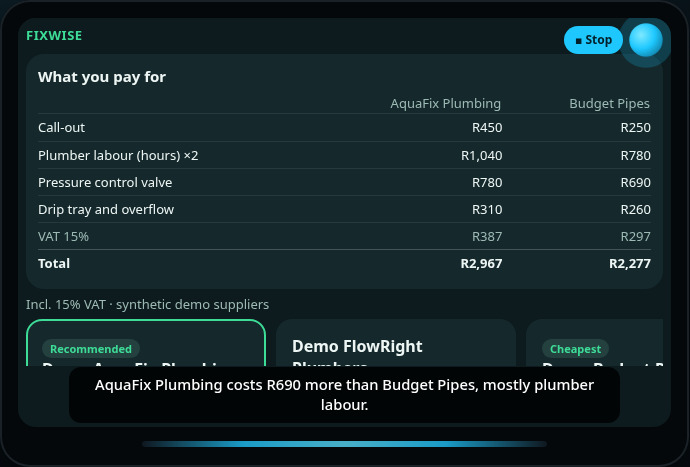 Fixwise – screenshot 3
