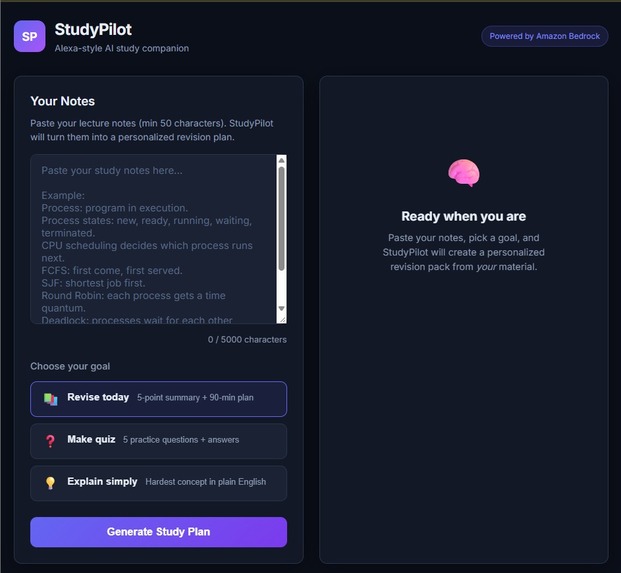 StudyPilot — Alexa+ AI Study Companion – screenshot 1