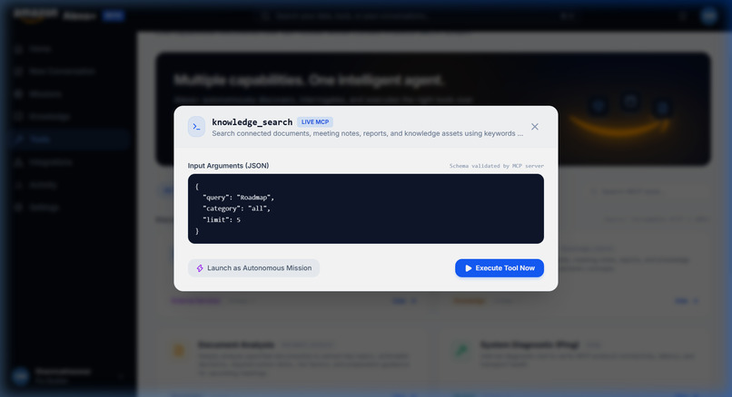 Alexa+: Autonomous Mission Execution Platform – screenshot 8