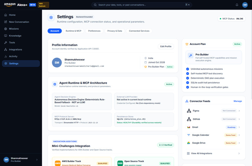 Alexa+: Autonomous Mission Execution Platform – screenshot 13
