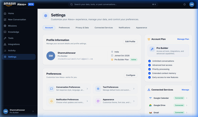 Alexa+: Autonomous Mission Execution Platform – screenshot 12