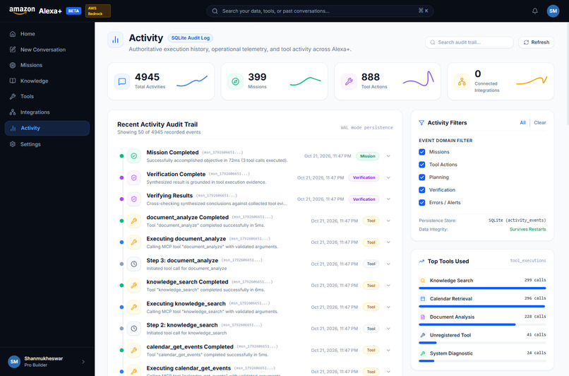 Alexa+: Autonomous Mission Execution Platform – screenshot 11