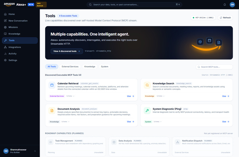 Alexa+: Autonomous Mission Execution Platform – screenshot 7