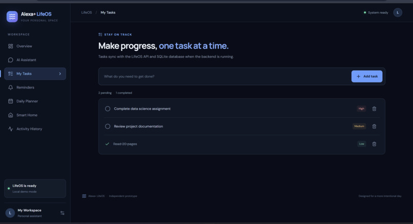 Alexa-lifeos – screenshot 4