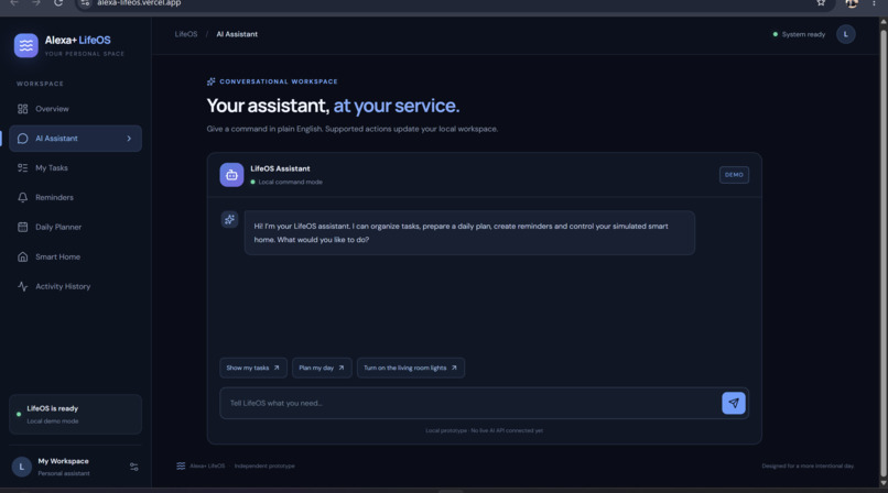 Alexa-lifeos – screenshot 5
