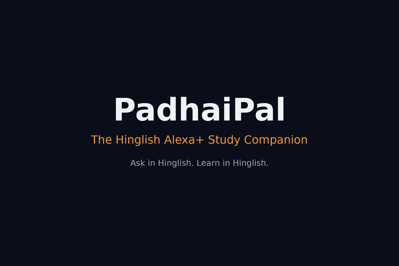 PadhaiPal - Hinglish Alexa+ Study Companion – screenshot 1