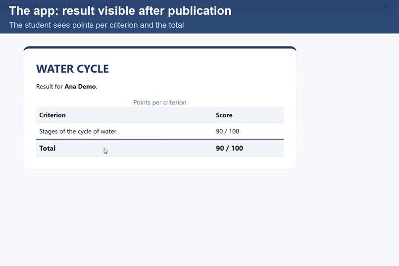 Rubric Grader: Proposed Grades, Teacher Decides – screenshot 3