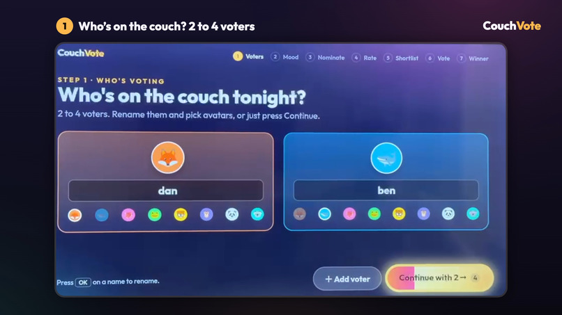 CouchVote – screenshot 2
