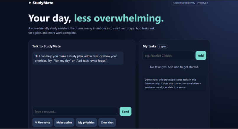 StudyMate — Student Voice Assistant – screenshot 1