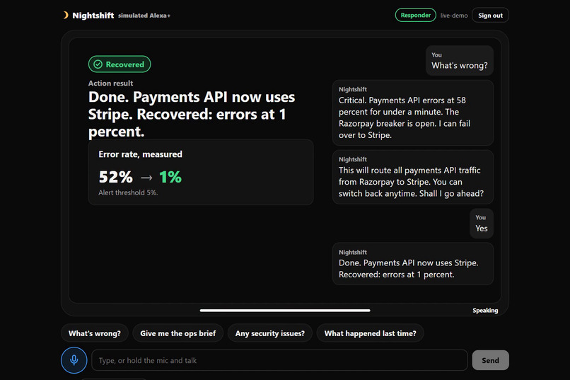 Nightshift: Voice On-Call & Security Copilot for Alexa+ – screenshot 4