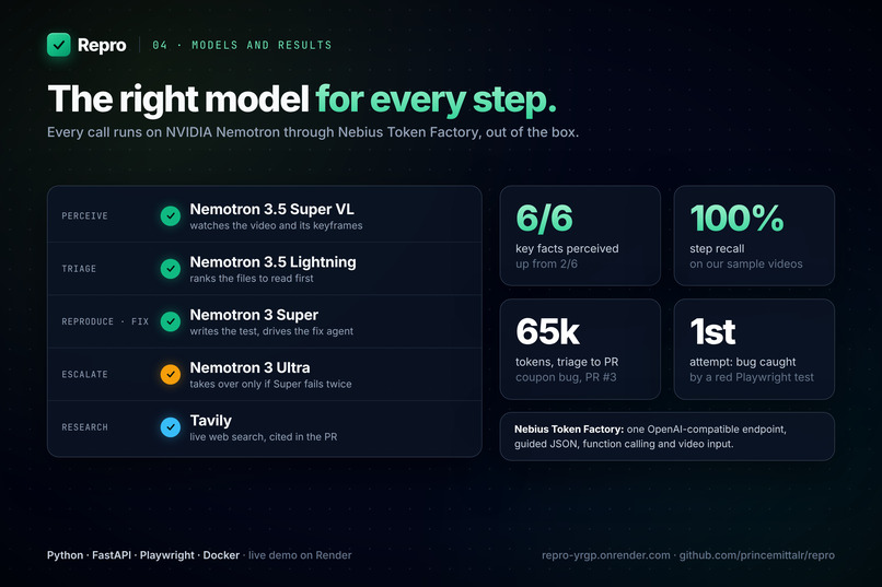 Repro: Show it the bug. It ships the fix. – screenshot 5