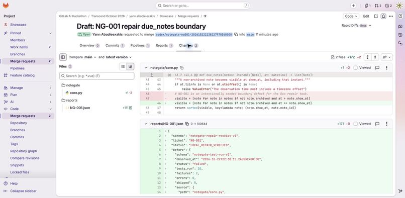 NoteGate — a repair a maintainer can inspect – screenshot 3