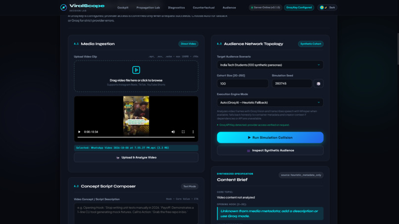 ViralScope — AI-Powered Social Launch Simulator – screenshot 3