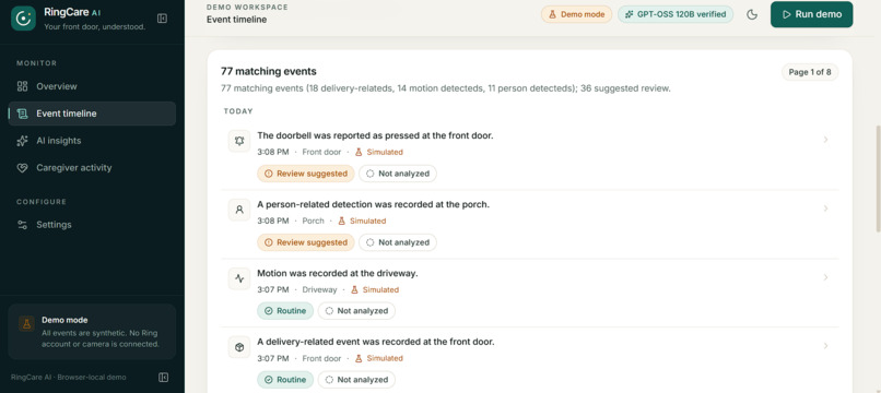 RingCare AI – screenshot 1