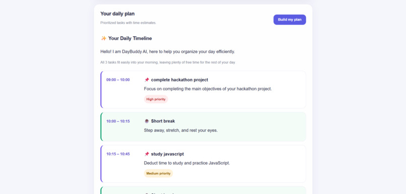 DayBuddy AI – screenshot 1