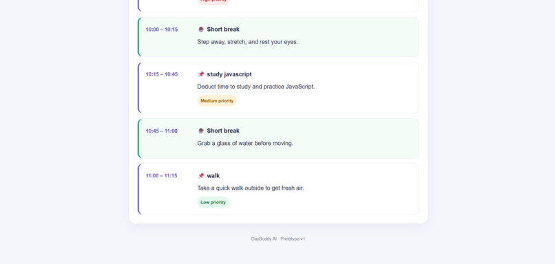 DayBuddy AI – screenshot 2