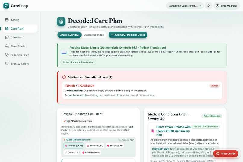 CareLoop: AI Post-Discharge Recovery & Safety Guardian – screenshot 6