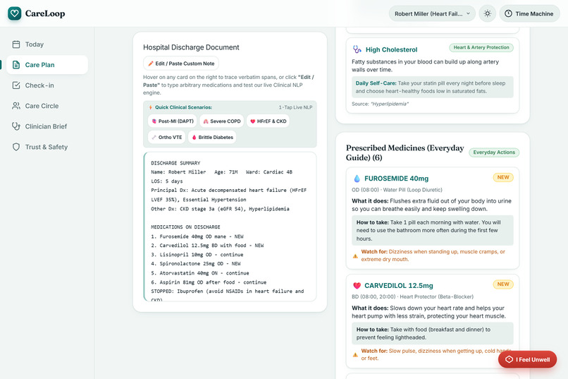 CareLoop: AI Post-Discharge Recovery & Safety Guardian – screenshot 9