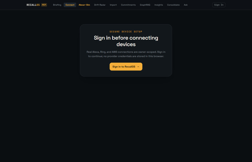 RecallOS – screenshot 1