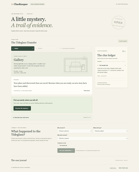 ClueKeeper – screenshot 1