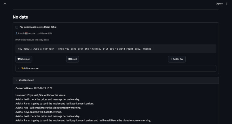 Talk-to-Task: Never Forget a Promise – screenshot 3
