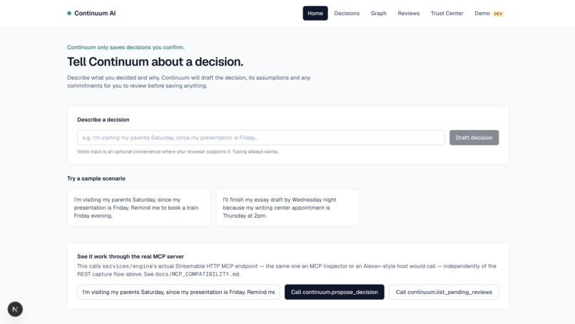 Continuum AI - The Assistant That Remembers Why – screenshot 3