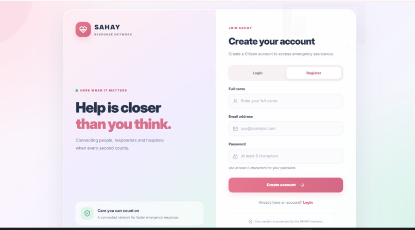 SAHAY — AI-Powered Emergency Response Network – screenshot 1